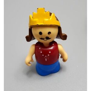 Vintage Playskool Little‎ People King W/Crown And Mustache * VERY RARE *